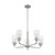 Satco 60-7175 Sommerset; 5 Light; Chandelier Fixture; Brushed Nickel Finish with Clear Glass