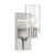 Satco 60-7171 Sommerset; 1 Light; Vanity Fixture; Brushed Nickel Finish with Clear Glass