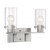 Satco 60-7172 Sommerset; 2 Light; Vanity Fixture; Brushed Nickel Finish with Clear Glass