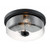 Satco 60-7268 Sommerset; 2 Light; Flush Mount Fixture; Matte Black Finish with Clear Glass