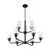 Satco 60-7279 Sommerset; 9 Light; Chandelier Fixture; Matte Black Finish with Clear Glass