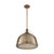 Satco 60-7203 Barbett; 1 Light; Large Pendant Fixture; Burnished Brass Finish with Fresnel Glass
