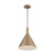 Satco 60-7118 Lightcap; 1 Light; Large Pendant Fixture; Burnished Brass Finish