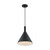 Satco 60-7128 Lightcap; 1 Light; Large Pendant Fixture; Matte Black Finish