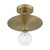 Satco 60-7244 Bizet; 1 Light; Semi-Flush Fixture; Vintage Brass Finish