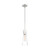 Satco 60-6868 Bahari; 1 Light; Mini Pendant Fixture; Polished Nickel Finish with Clear Glass