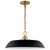 Satco 60-7484 Colony; 1 Light; Medium Pendant; Matte Black with Burnished Brass