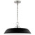Satco 60-7485 Colony; 1 Light; Medium Pendant; Matte Black with Polished Nickel
