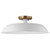 Satco 60-7493 Colony; 1 Light; Medium Semi-Flush Mount Fixture; Matte White with Burnished Brass