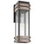 Satco 60-7541 Homestead; 1 Light; Medium Wall Lantern; Matte Black & Wood Finish with Clear Seeded Glass