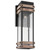 Satco 60-7542 Homestead; 1 Light; Large Wall Lantern; Matte Black & Wood Finish with Clear Seeded Glass