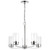 Satco 60-7635 Intersection; 5 Light; Chandelier; Polished Nickel with Clear Glass