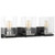 Satco 60-7653 Crossroads; 3 Light Vanity; Matte Black with Clear Glass