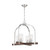 Satco 60-6966 Arabel; 4 Light; Chandelier; Brushed Nickel and Nutmeg Wood Finish with Clear Seeded Glass