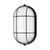 Satco 62-1411 LED Oval Bulk Head Fixture; Black Finish with White Glass