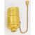 Satco S70-411 Standard Socket With Pull Chain; Brite Gilt Finish