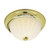 Satco SF76-124 2 Light - 11" Flush with Frosted Melon Glass - Polished Brass Finish
