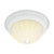 Satco SF76-125 2 Light - 11" Flush with Frosted Melon Glass - Textured White Finish