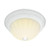 Satco SF76-127 2 Light - 13" Flush with Frosted Melon Glass - Textured White Finish