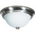 Satco SF76-244 2 Light - 13" Flush with Frosted Melon Glass - Brushed Nickel Finish