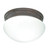 Satco SF76-602 2 Light - 10" - Flush Mount - Medium White Mushroom - Old Bronze Finish