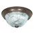 Satco SF76-606 2 Light - 11" - Flush Mount - Clear Ribbed Glass - Old Bronze Finish