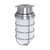 Satco SF76-626 1 Light - 11" - Industrial Style - Surface Mount with Frosted Glass - Metallic Silver Finish