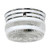 Satco SF77-101 2 Light - 8" - Flush Mount - Medium Crystal / White Drum - Polished Chrome Finish