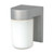Satco SF77-136 1 Light - 8" - Utility; Wall Mount - With White Glass Cylinder - Satin Aluminum Finish
