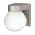 Satco SF77-139 1 Light - 8" - Utility; Wall Mount - With White Glass Globe - Satin Aluminum Finish