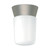 Satco SF77-155 1 Light - 8" - Utility; Ceiling Mount - With White Glass Cylinder - Satin Aluminum Finish