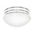 Satco SF77-346 2 Light - 10" - Flush Mount - Medium White Mushroom - Polished Chrome Finish