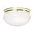 Satco SF77-986 2 Light - 12" Flush with White Glass - Polished Brass Finish