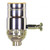 Satco 80-1043 150W Full Range Turn Knob Dimmer Socket; 1/8 IPS; 3 Piece Stamped Solid Brass; Polished Nickel Finish; 120V