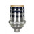 Satco 80-1055 Short Keyless Socket; 1/8 IPS; 4 Piece Stamped Solid Brass; Polished Nickel Finish; 660W; 250V