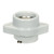 Satco 80-1149 Keyless Porcelain One Piece Sign Socket; Center / 2 #8-32 Flange/Bushing; CSSNP Screw Shell; Glazed; 660W; 250V