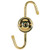 Satco 80-1162 Steel "S" Cluster For Medium or Candelabra; Brite Gilt Finish; No Wire; 7" Centers; 1/8 IP Top and 1/4 IP Bottom