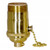 Satco 80-1291 On-Off Pull Chain Socket; 1/8 IPS; 4 Piece Stamped Solid Brass; Polished Brass Finish; 660W; 250V; Uno Thread