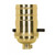 Satco 80-1432 On-Off Push Thru Socket; 1/8 IPS; 4 Piece Stamped Solid Brass; Polished Brass Finish; 660W; 250V