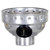 Satco 80-1435 Aluminum Cap With Paper Liner; 1/8 IPS Sideout Hole; Less Set Screw; Nickel Finish