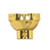 Satco 80-1436 Aluminum Cap With Paper Liner; 1/4 IP With Set Screw; Brite Gilt Finish