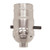 Satco 80-1566 On-Off Push Thru Socket; 1/8 IPS; Aluminum; Nickel Finish; 660W; 250V; Push-In Terminal; With Strain Relief Hooks