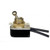 Satco 80-1767 On-Off Metal Toggle Switch; Single Circuit; 6A-125V, 3A-250V Rating; 6" Leads; Brass Finish