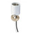 Satco 80-1877 Keyless Porcelain Socket With Paper Liner; Mounting Screws Held Captive; 2 Wireways; 48" Leads Glazed; 660W; 600V