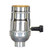 Satco 80-2138 3 Terminal (2 Circuit) Turn Knob Socket With Removable Knobs; 1/4 IPS; Aluminum; Nickel Finish; 250W; 250V