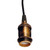 Satco 80-2269 Medium base lampholder; 4pc. Solid brass; prewired; Uno ring; 6ft. 18/2 SVT Black Cord; Dark antique brass finish