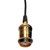 Satco 80-2270 Medium base lampholder; 4pc. Solid brass; prewired; Uno ring; 6ft. 18/2 SVT Black Cord; Antique brass finish