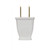 Satco 80-2410 Polarized Plug; White; 2 Pole; 2 Wire; 15A; 125V