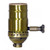 Satco 80-2418 150W Full Range Turn Knob Dimmer Socket; 1/8 IPS; 3 Piece Stamped Solid Brass; Antique Brass Finish; 120V
