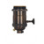 Satco 80-2572 Medium base lampholder; 4pc. Solid brass; On/Off Key; 2 Uno rings; Dark antique brass finish